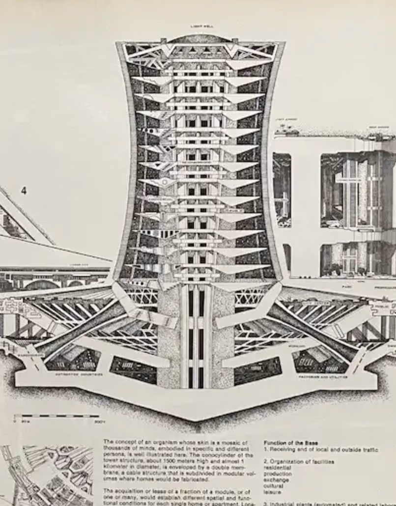 Babel Arcology, by Paolo Soleri