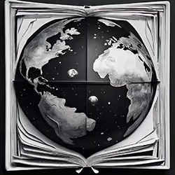 made with Meta AI - image of a planet in a book